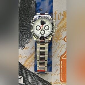 Men’s Luxury Daytona Style Automatic Stainless Steel Watch “Panda” Colorway 40mm